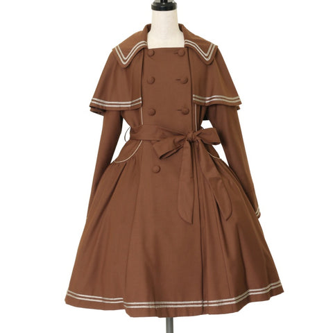 ヴィクトリアンメイデン リボン付セーラーカラーコート Victorian
