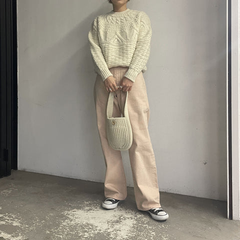 BATONER】 SPREAD ARAN CREW NECK – ONENESS ONLINE STORE