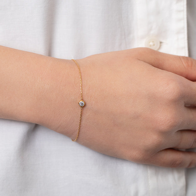 K18/Pt「0.15ctメゾ」ブレスレット｜【オレフィーチェ】Orefice