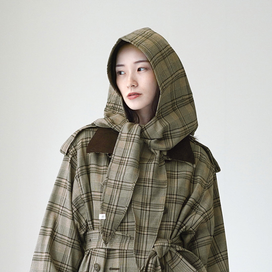 ETRE TOKYO（エトレトウキョウ） フードストールロングトレンチコート