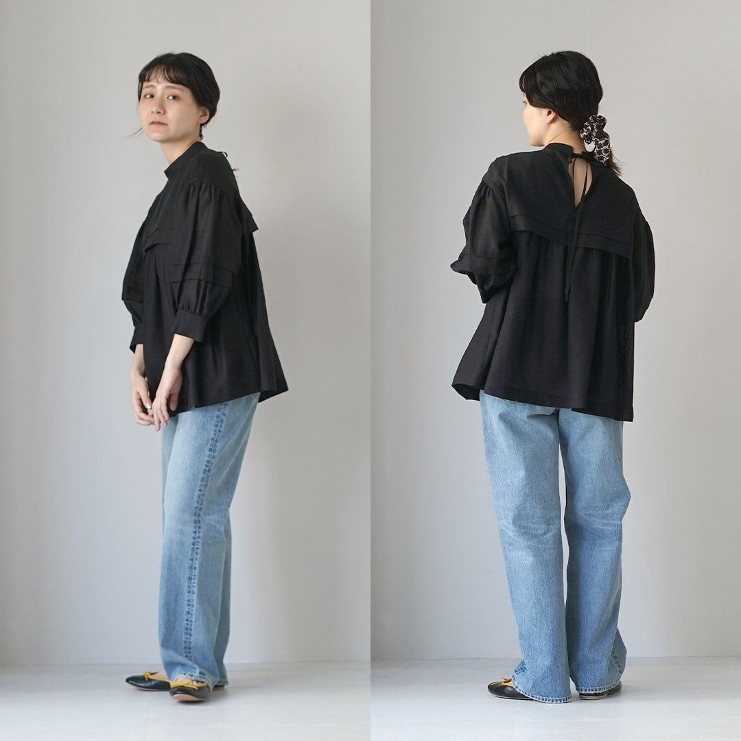 SHINZONE（シンゾーン） シアー タック ブラウス 26SMSBL03 日本製