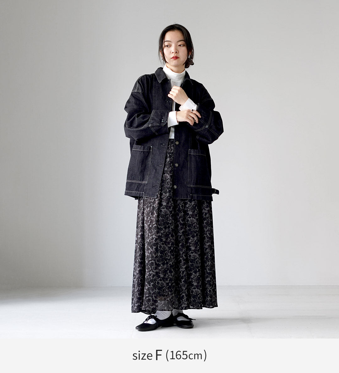 mizuiro ind（ミズイロインド） ワイド デニム カバーオール 日本製