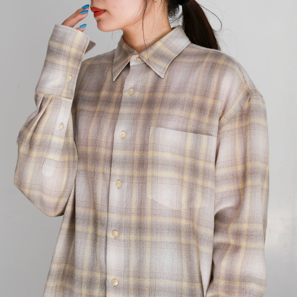 AURALEE AIRY WOOL CHECK SHIRT – Chum!