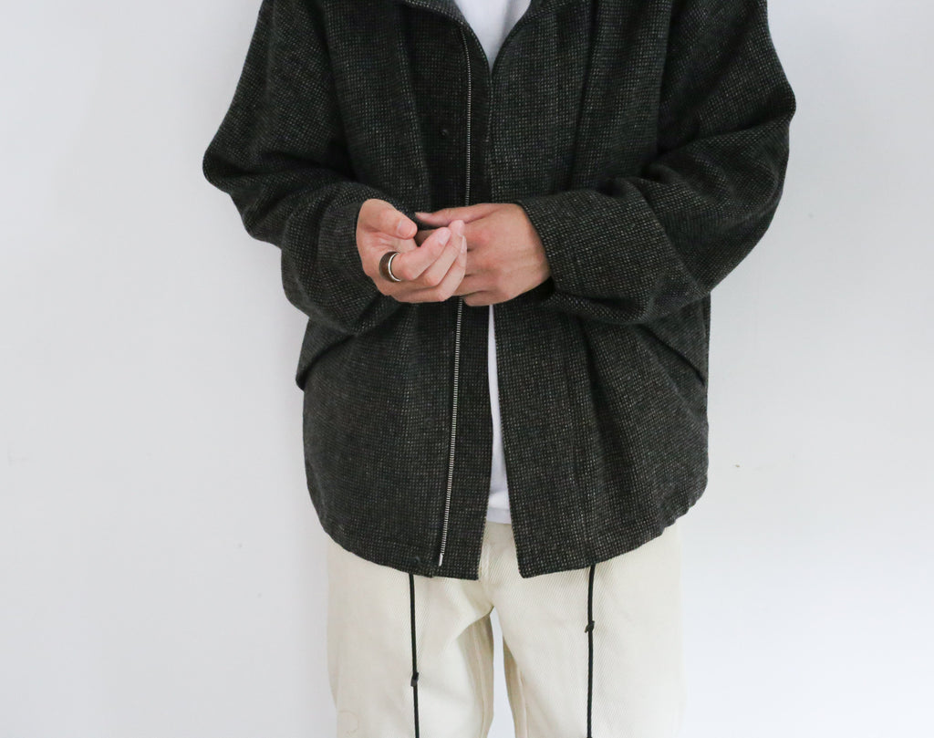 AURALEE WOOL HAIRLINE LIGHT TWEED ZIP BLOUSON – Chum!