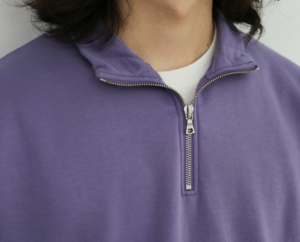 AURALEE ELASTIC HIGH GAUGE SWEAT HALF ZIP P/O – Chum!