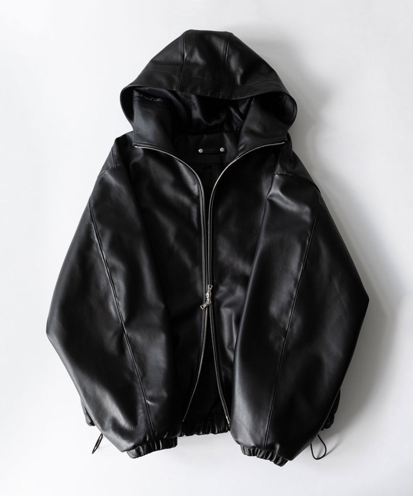 ssstein | LEATHER HOODED SHORT JACKET – session