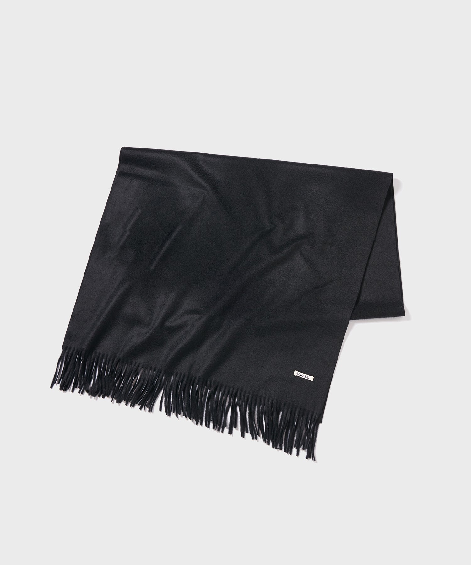 店舗在庫 - 【AURALEE】BABY CASHMERE WIDE STOLE - ブラック (01) - F