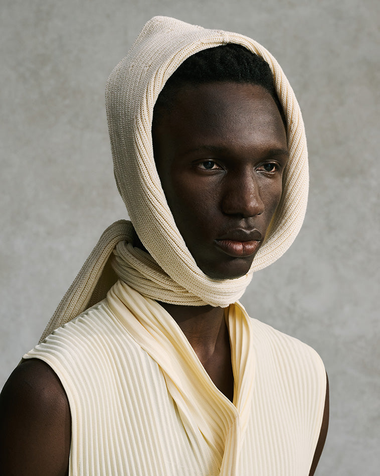 アイテムのご紹介「TIGHT TWIST COTTON KNIT」「BEANIE SCARF