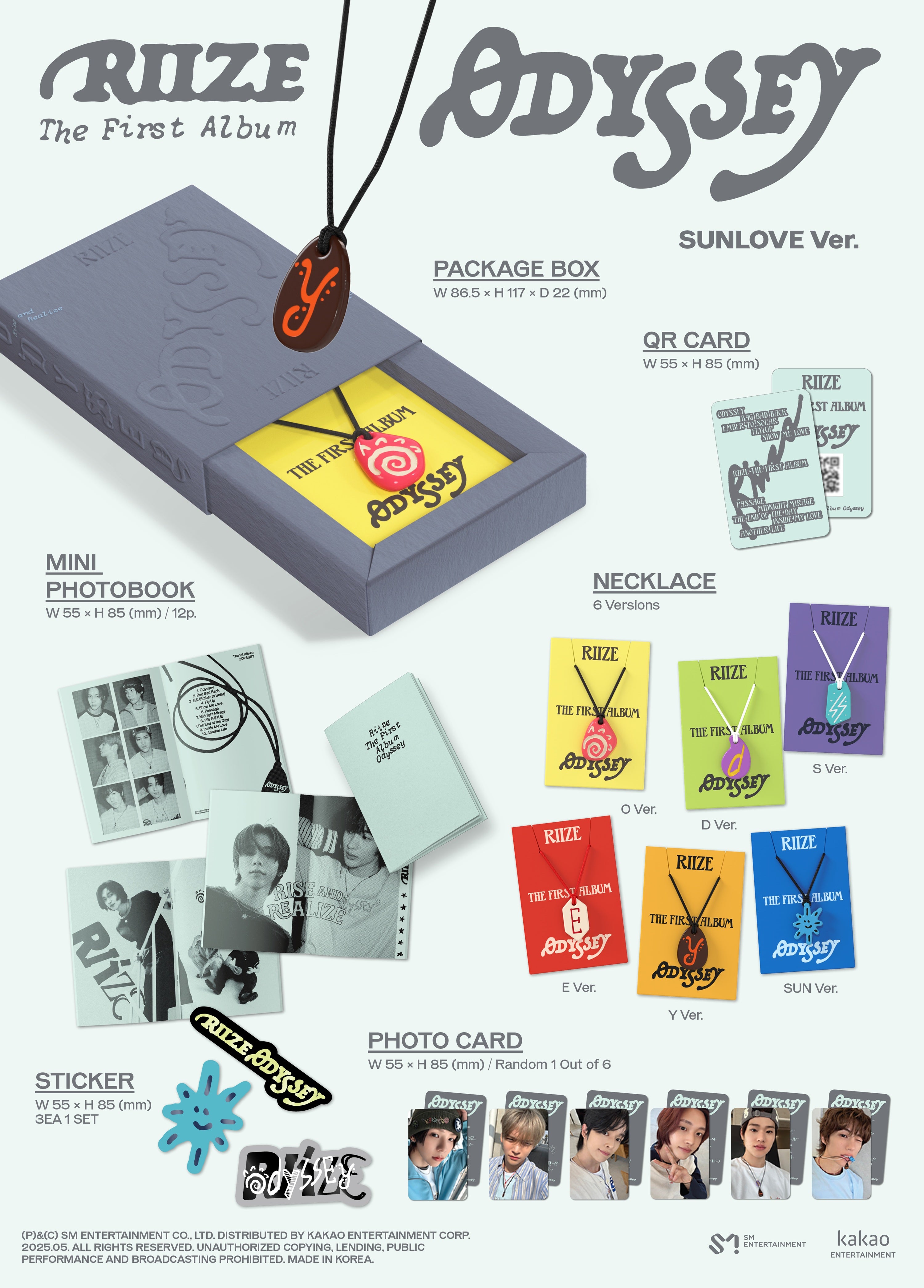 RIIZE 1st Full Album [ODYSSEY] (SUNLOVE Limited Edition SUN Ver