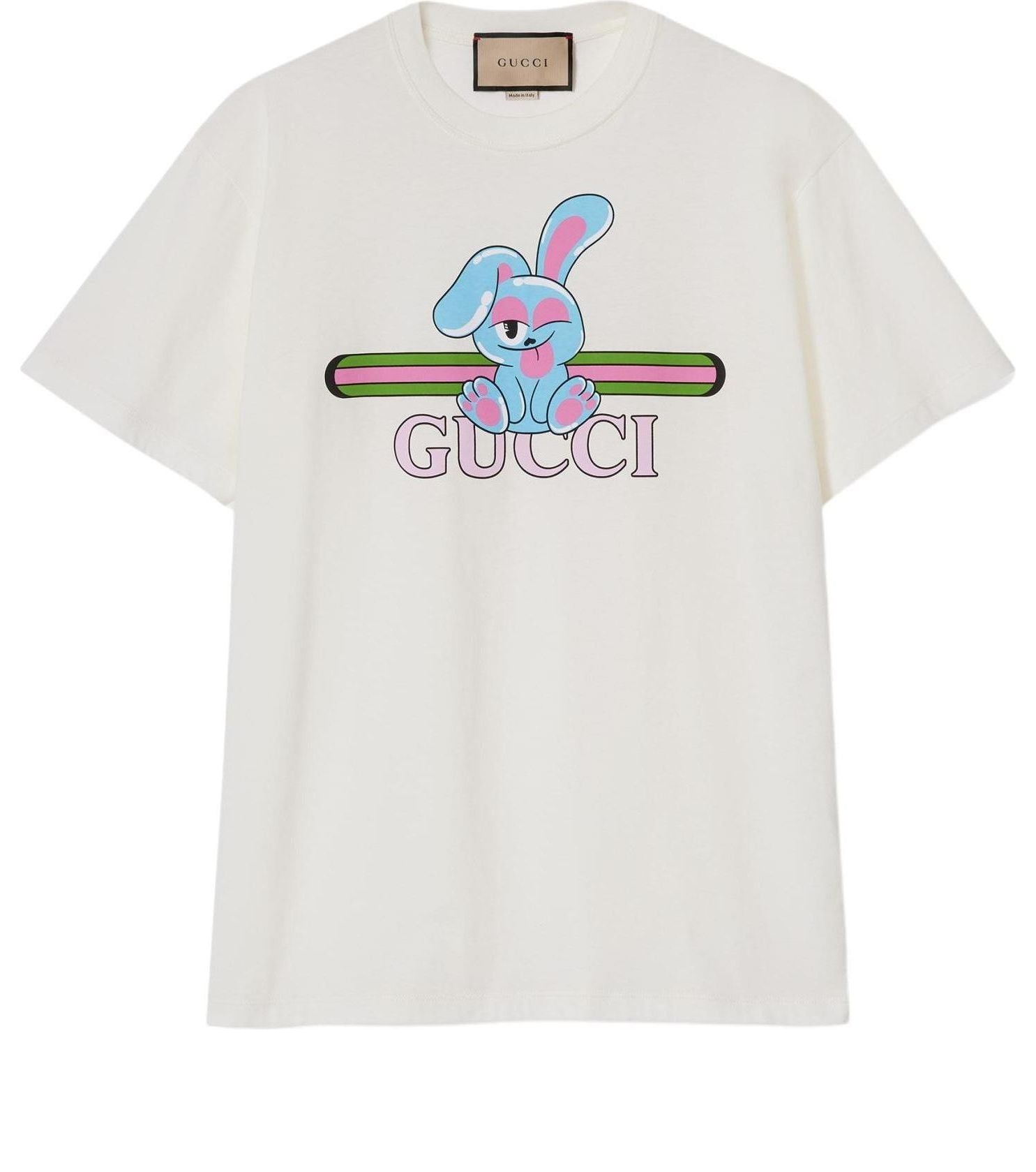 WMNS) Gucci Cotton Jersey Printed T-Shirt 'Off White' 776596-XJGHQ