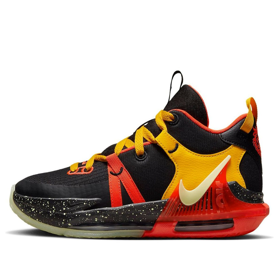 GS) Nike LeBron Witness 7 'Black Bright Crimson Speckled' DQ8650-001