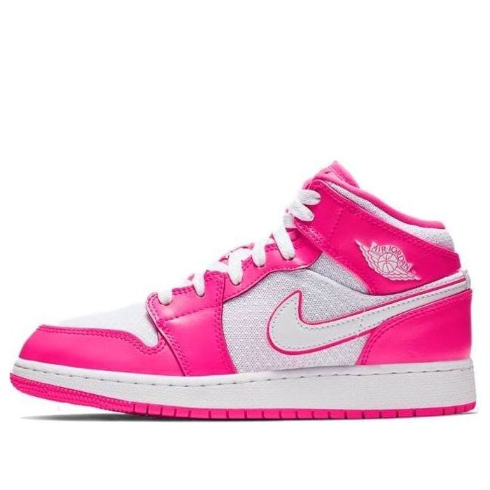 GS) Air Jordan 1 Mid 'Hyper Pink' 555112-611