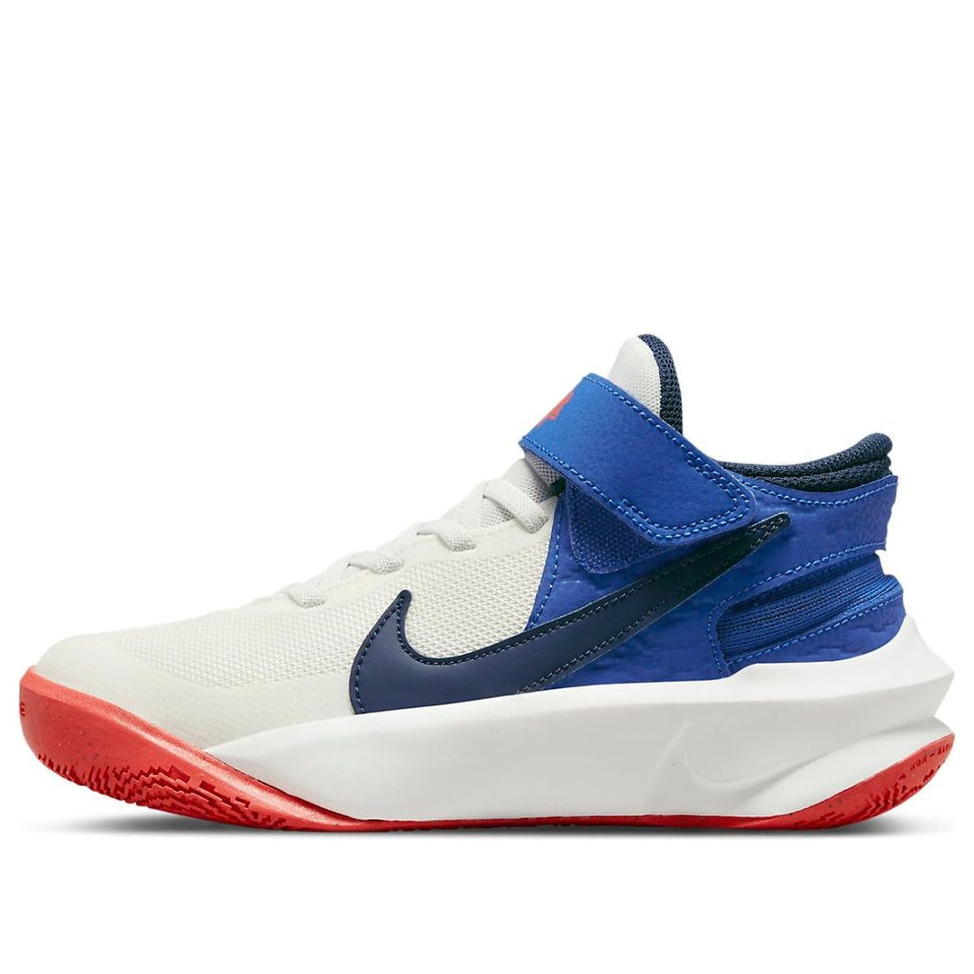 GS) Nike Team Hustle D10 FlyEase 'White Game Royal' DD7303-103
