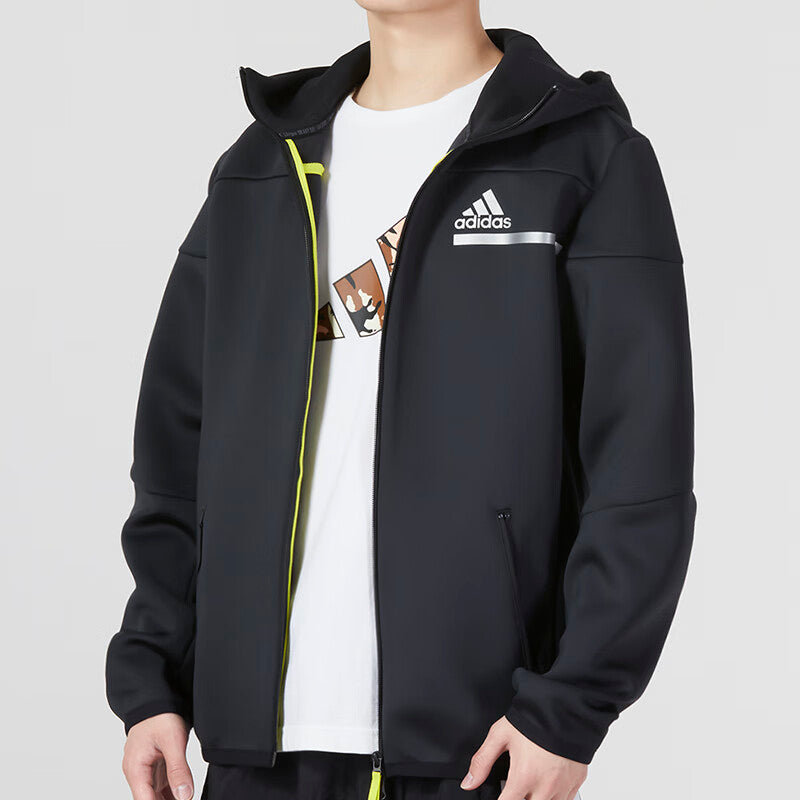 adidas Z.N.E. Sportswear Innovation Motion Full-Zip Hoodie 'Black
