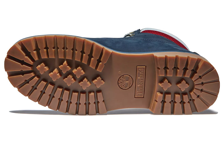 Timberland 6 Inch Heritage Cupsole Boots 'Navy Nubuck with Red
