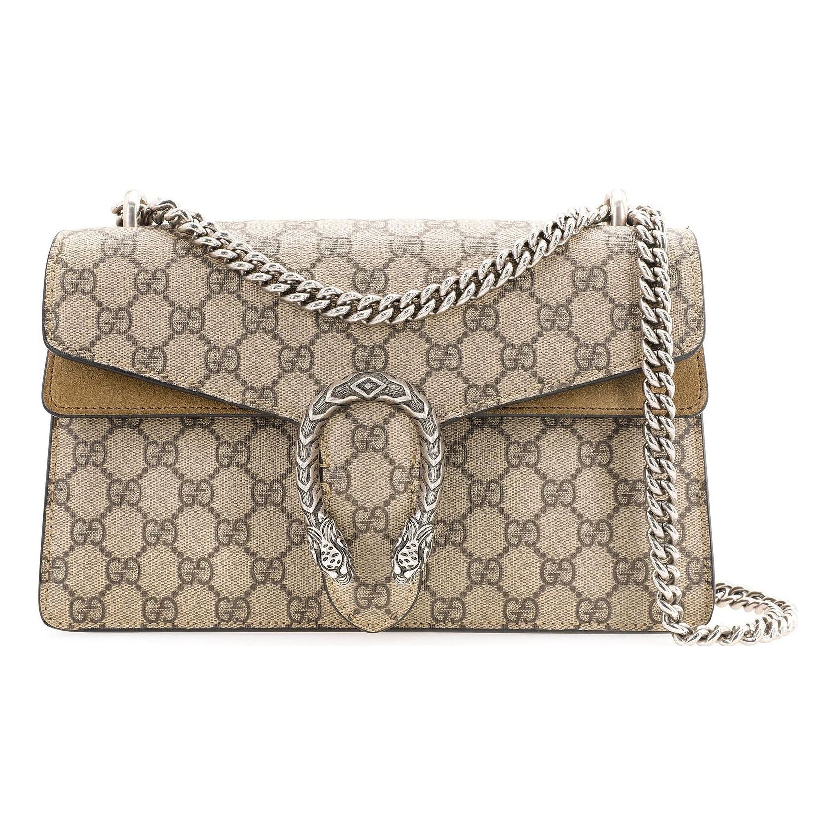 WMNS) Gucci [Dionysus] Small GG Shoulder Bag Beige/Ebony 400249
