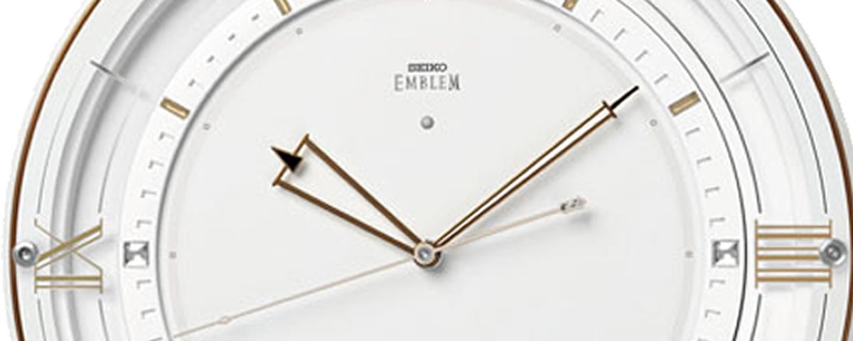 SEIKO EMBLEM（セイコー エムブレム）電波掛け時計 HS556W 白