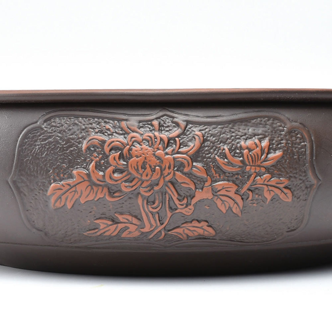 梅蘭竹菊茶盤・紫砂風｜中国茶道具専門店の通販・天香茶行