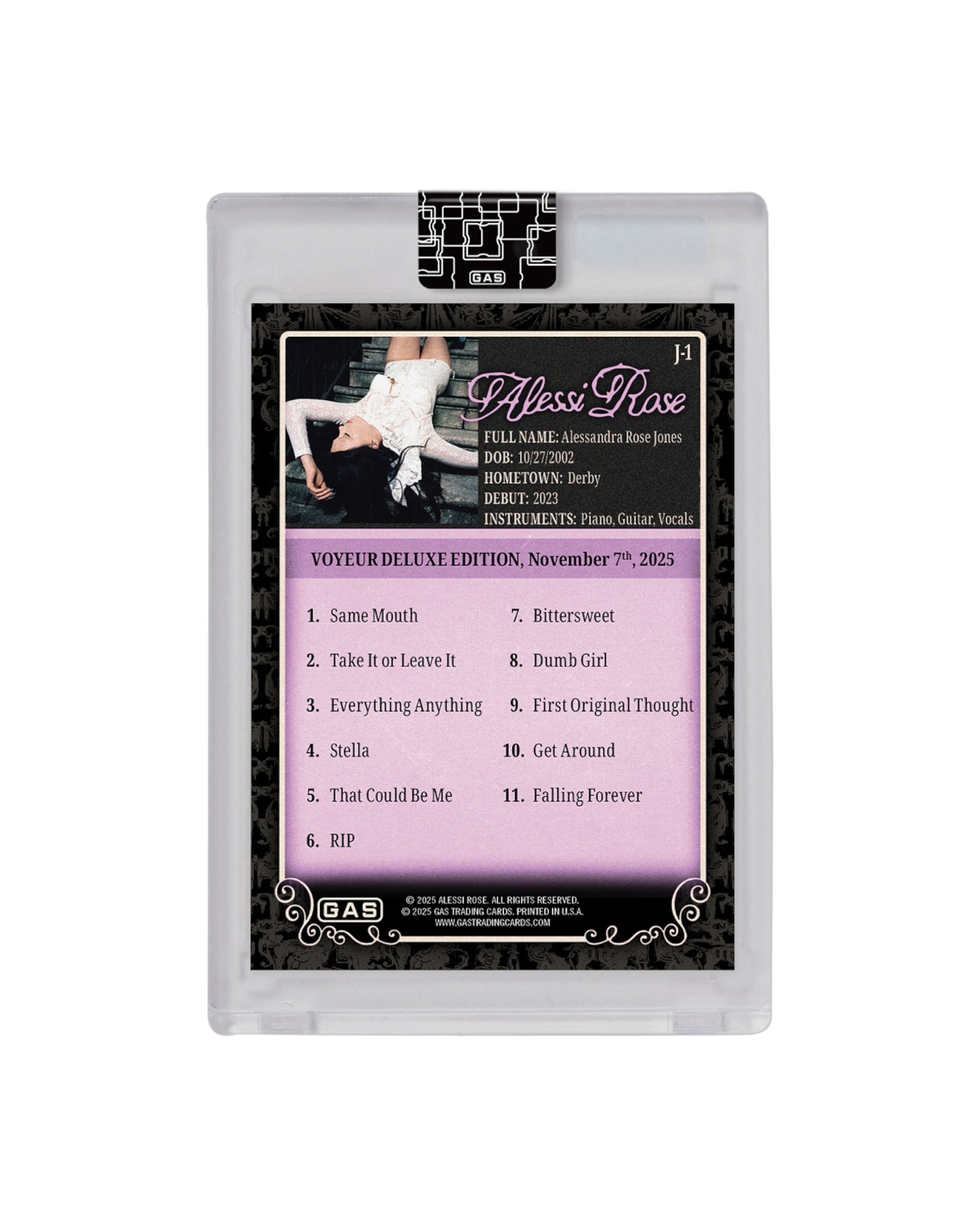 Alessi Rose | Alessi Rose x GAS Trading Card | Trading Cards