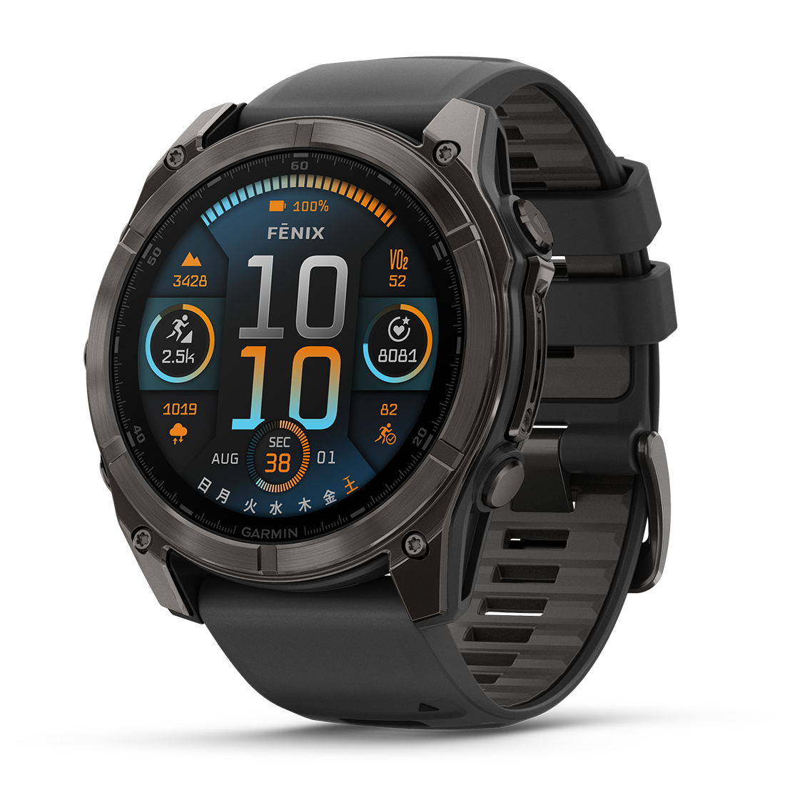 fenix 8 Sapphire AMOLED 47mm Ti Carbon Gray DLC / Black 010-02904