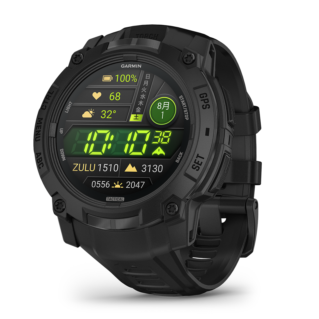 Instinct 3 Dual Power 45mm Tactical Black 010-02934-80｜ガーミン