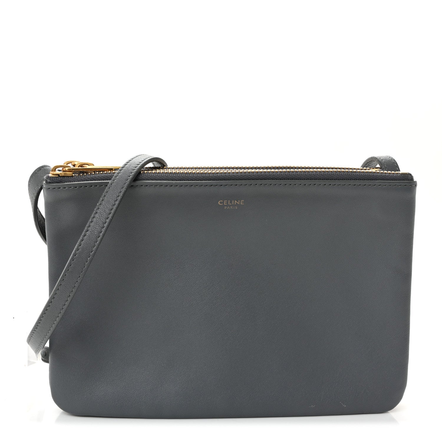 Celine Lambskin Small Trio Crossbody Bag Taupe 1751119 – FASHIONPHILE