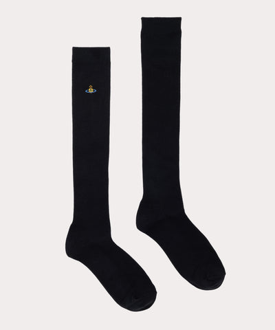 RIBBED ハイソックス(ブラック)（メンズ）（1345952003）｜ソックス