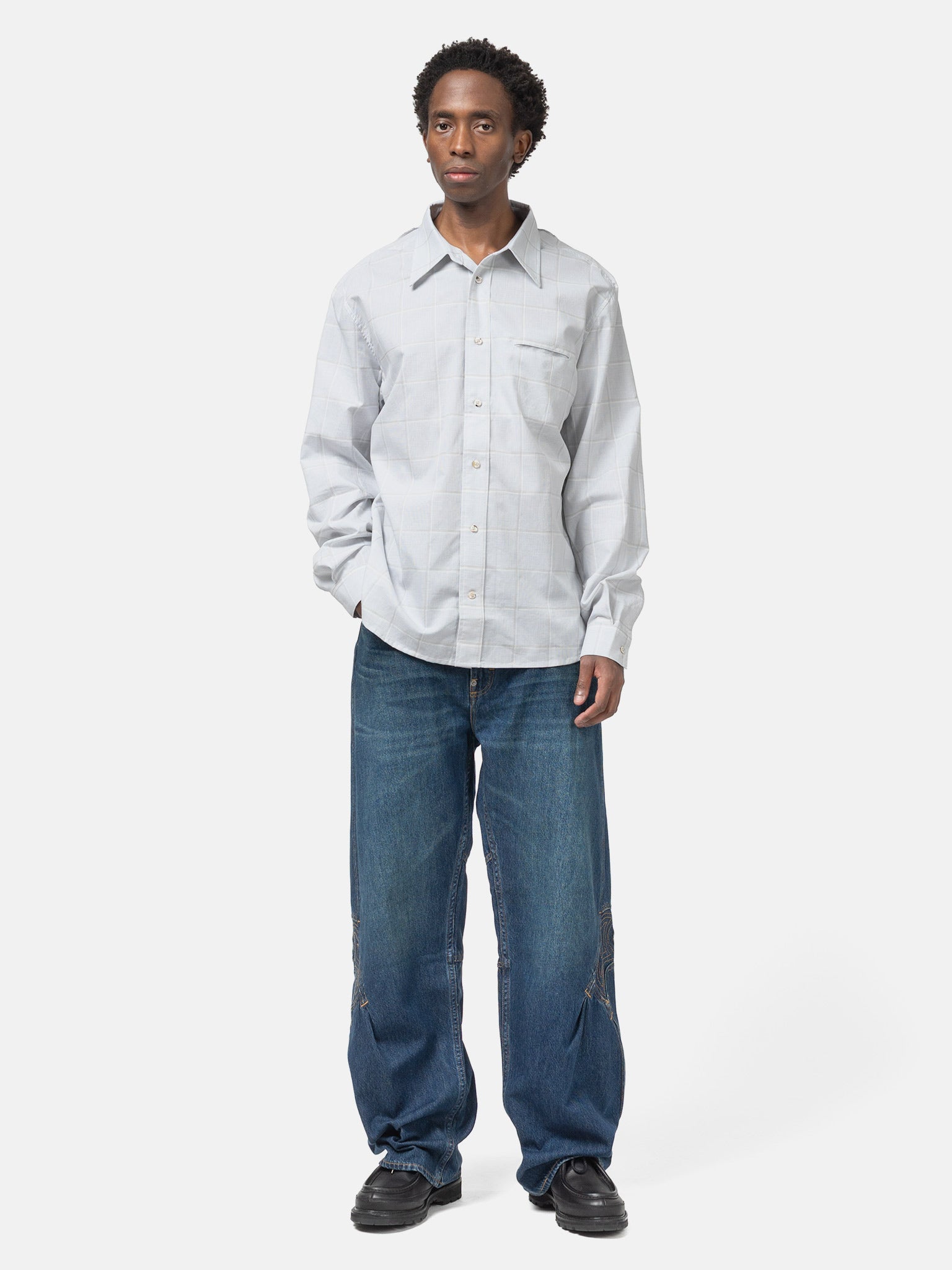 visvim Steiner Shirt L/S Grey | HAVEN
