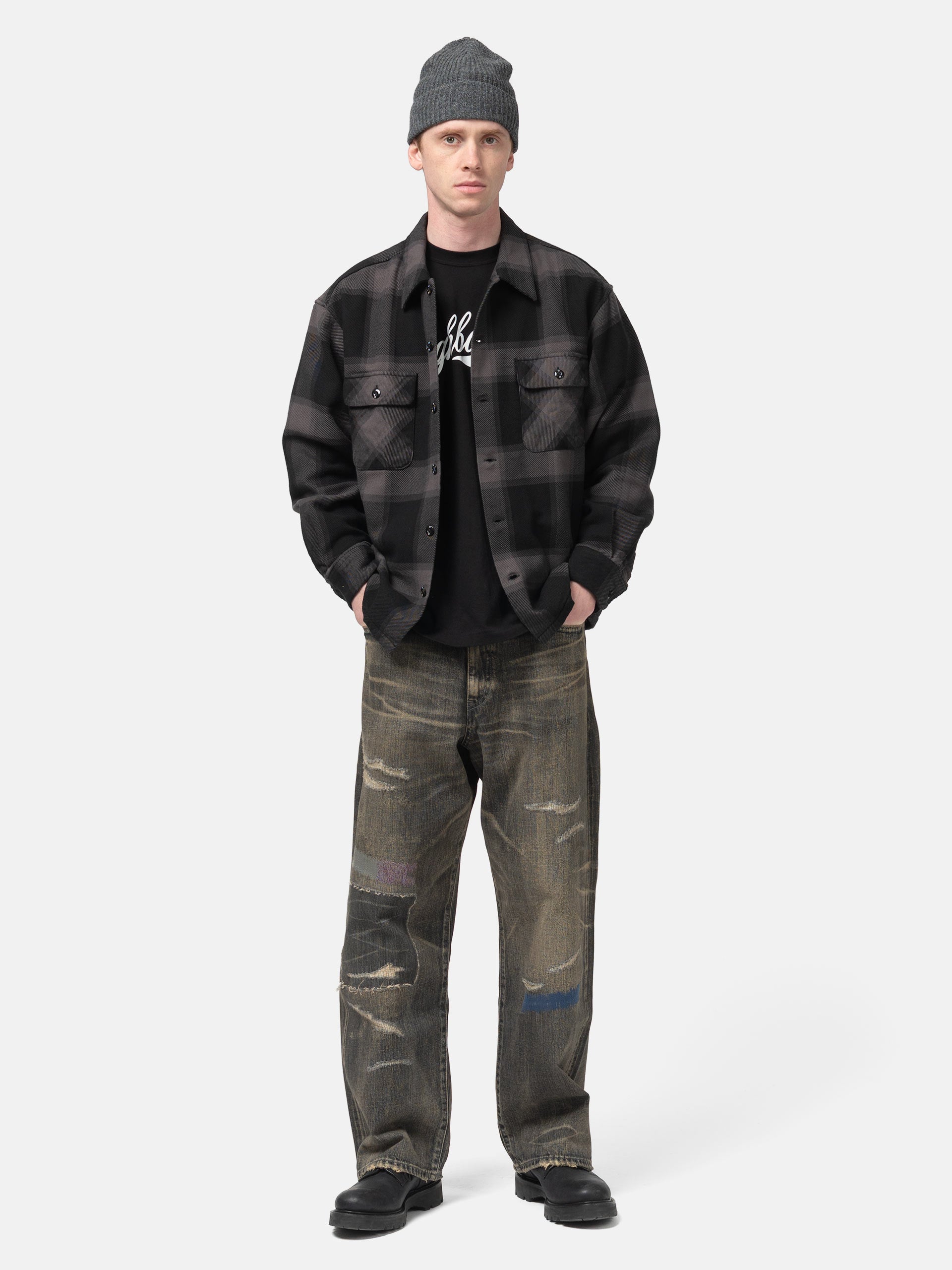 WTAPS Buffalo Check Shirt LS Gray | HAVEN