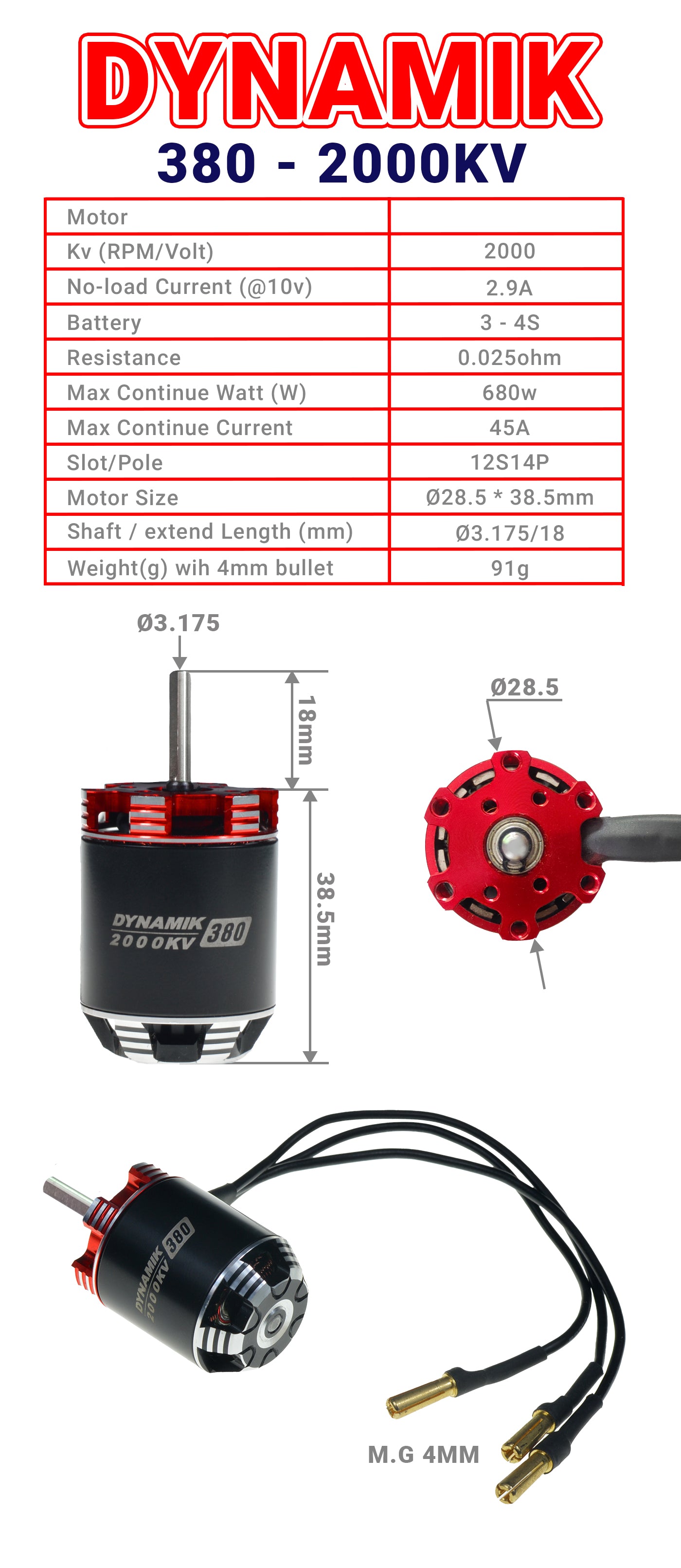 FURITEK PYTHON X BRUSHED/BRUSHLESS ESC WITH DYNAMIK 380 FOR 1/10