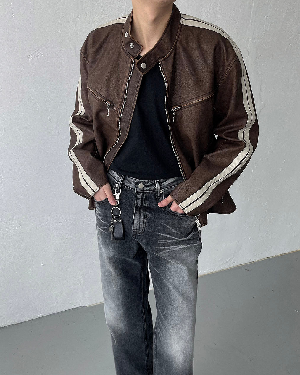 LN Vintage Y2K Leather Jacket (3 colors) - COZINESS | 60% - Asian