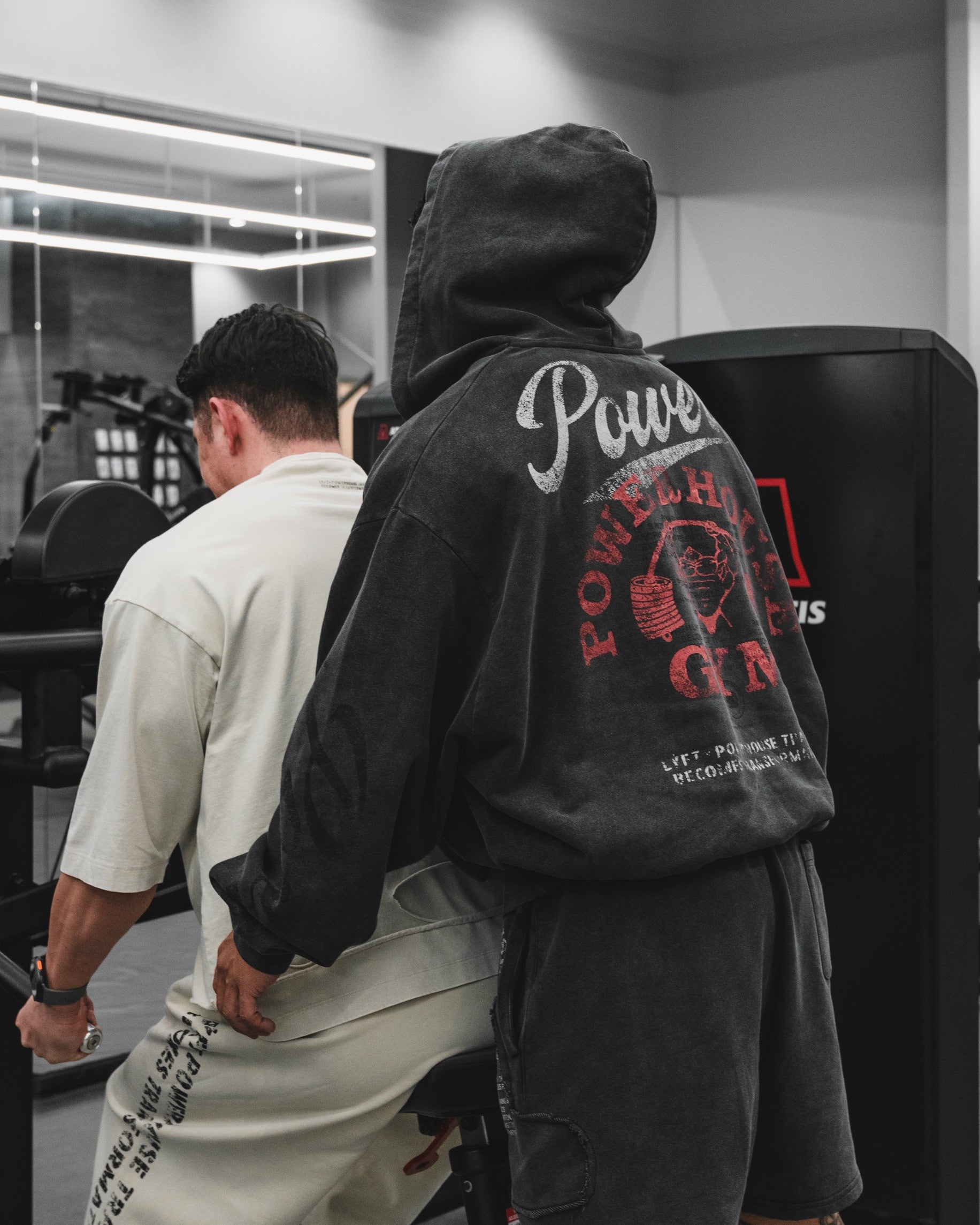 LÝFT × Power House Gym Vintage Sweat Zip-Up Hoodie - Black