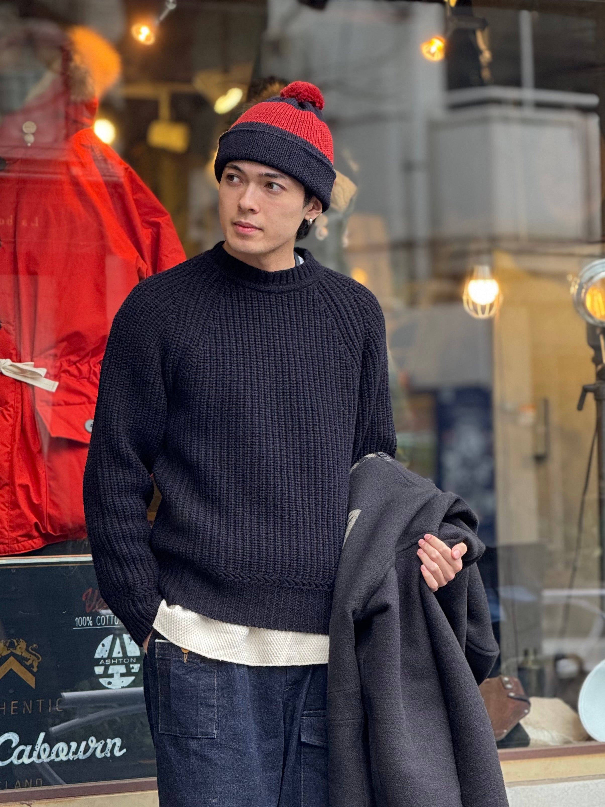 ナイジェルらしいビーニー》STRIPE BOBBLE HAT – ナイジェル・ケーボン