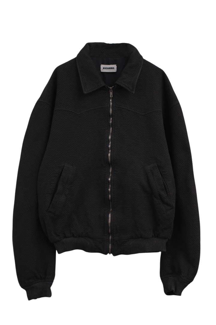 Alamos jacket - hex sashiko black AW25 - KOZABURO online store