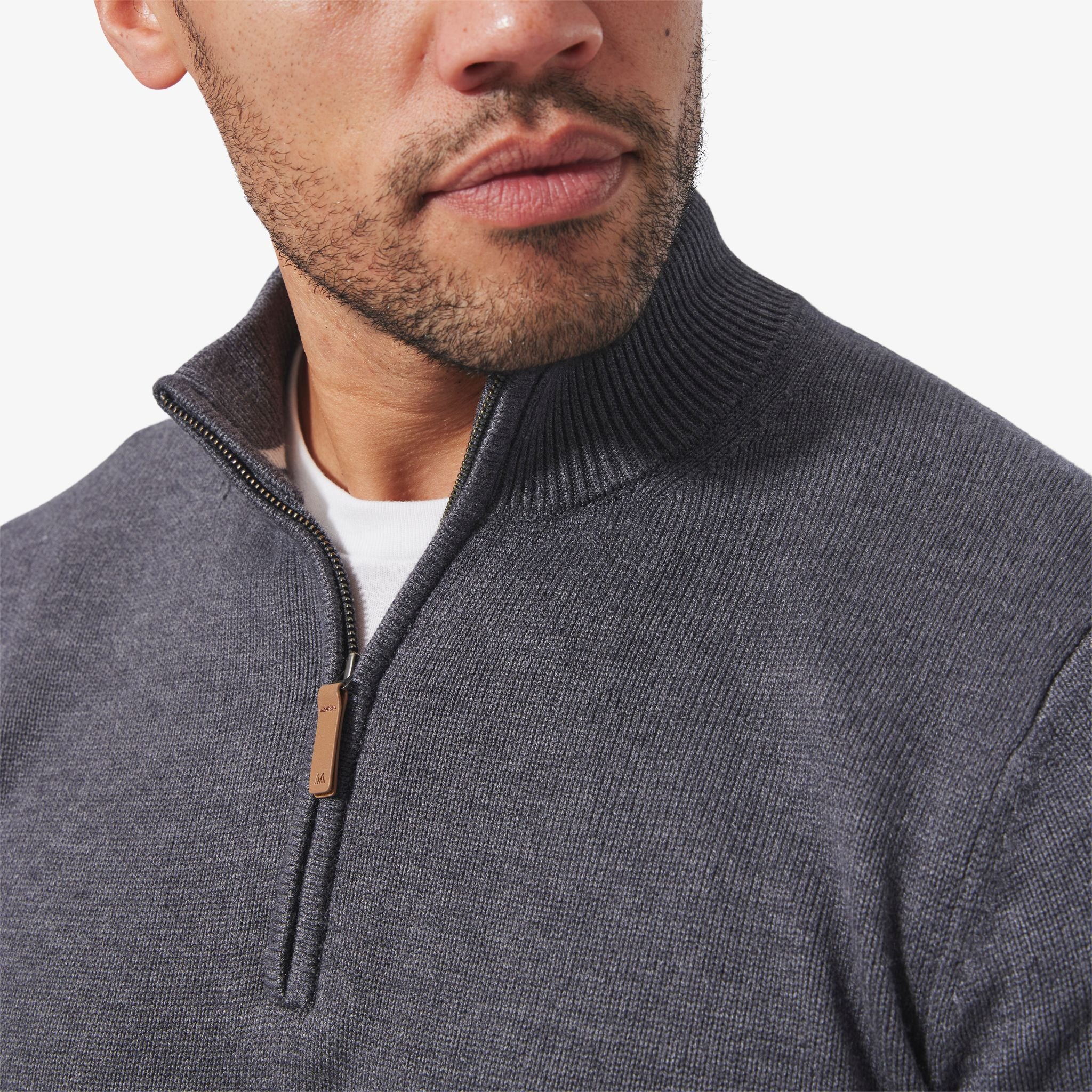 Magnet Gray Heather Cassady Quarter Zip | Mizzen+Main