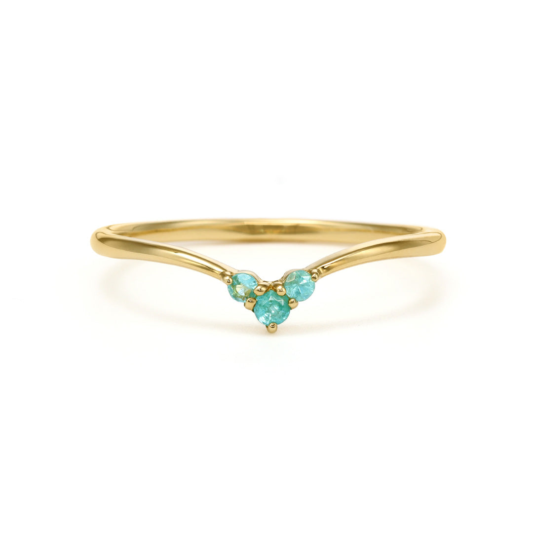 ビズー公式】パライバトルマリン ブラジル産 K18(18金) PTリング