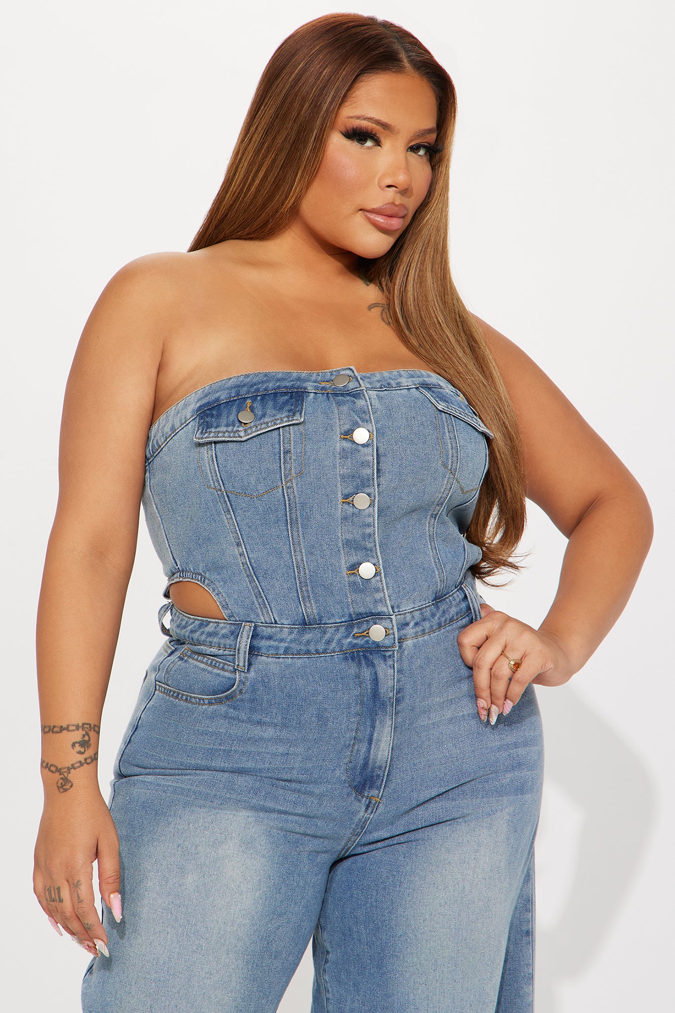 Making Moves Denim Jumpsuit - Medium Wash | Fashion Nova
