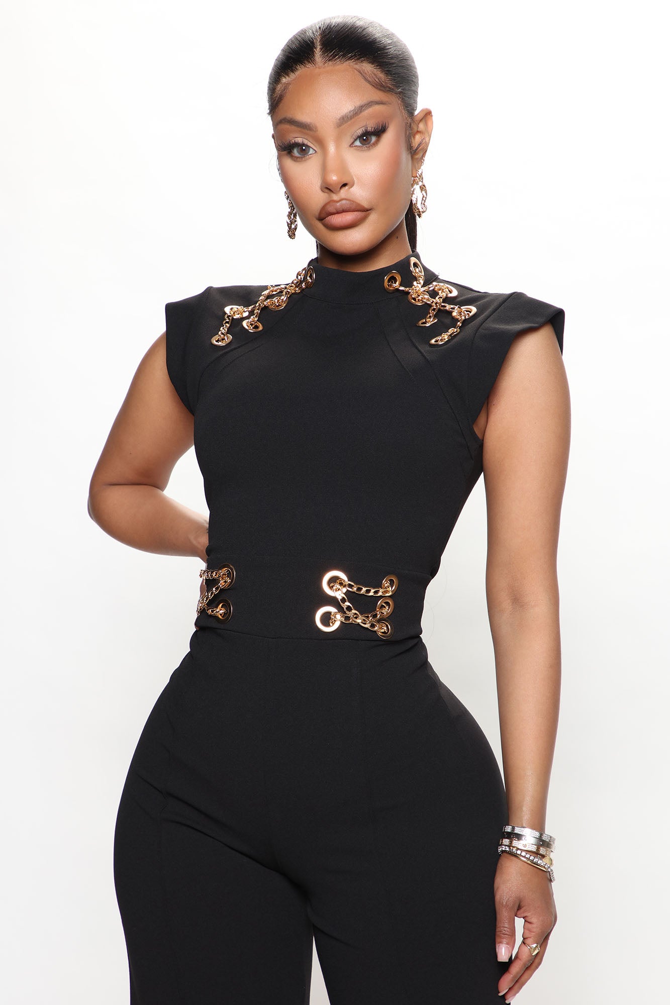 Miranda Chain Jumpsuit - Black | Fashion Nova