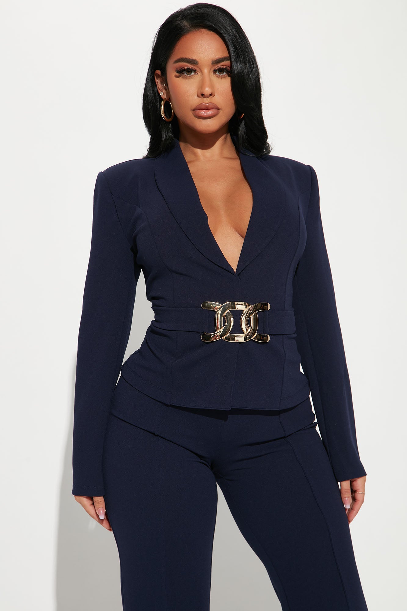 Justine Wide Leg Pant Set - Navy | Fashion Nova