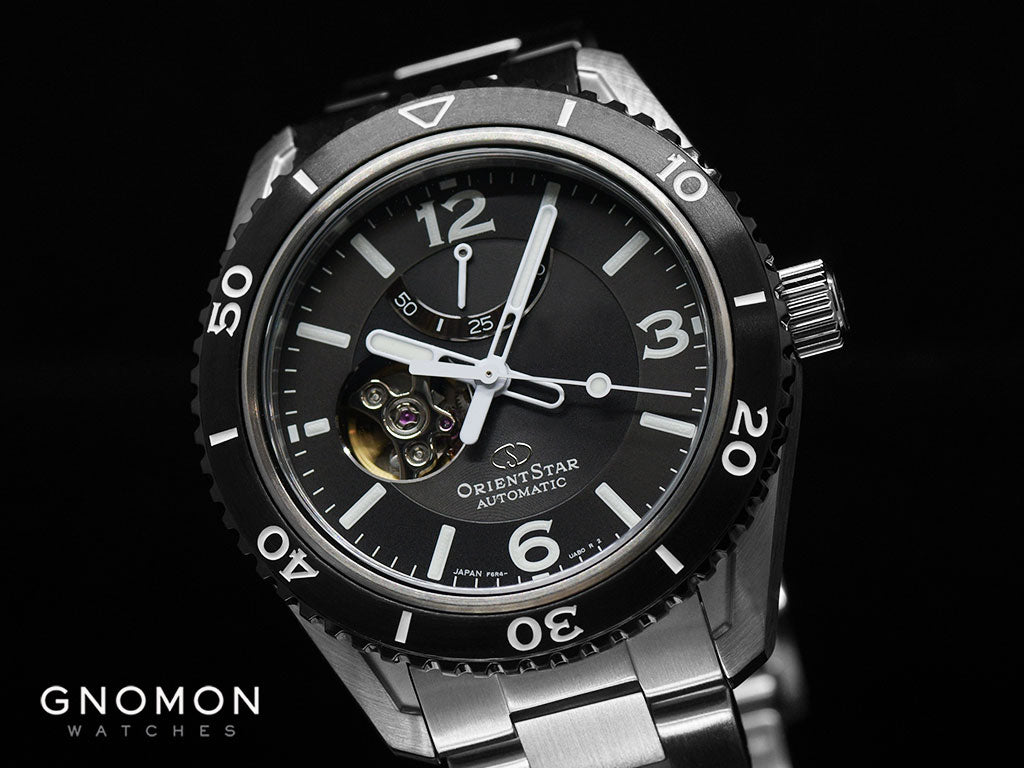 Orient Star Sports Semi-Skeleton Black Pwr Rsv Ref. RK-AT0101B