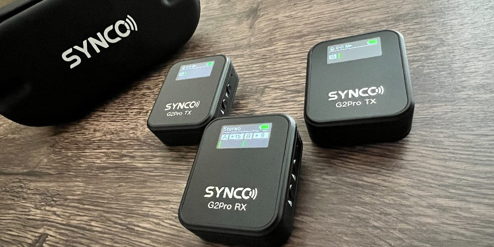 SYNCO G2 Pro の開封: 充電ケース付き DSLR 用ワイヤレスマイク