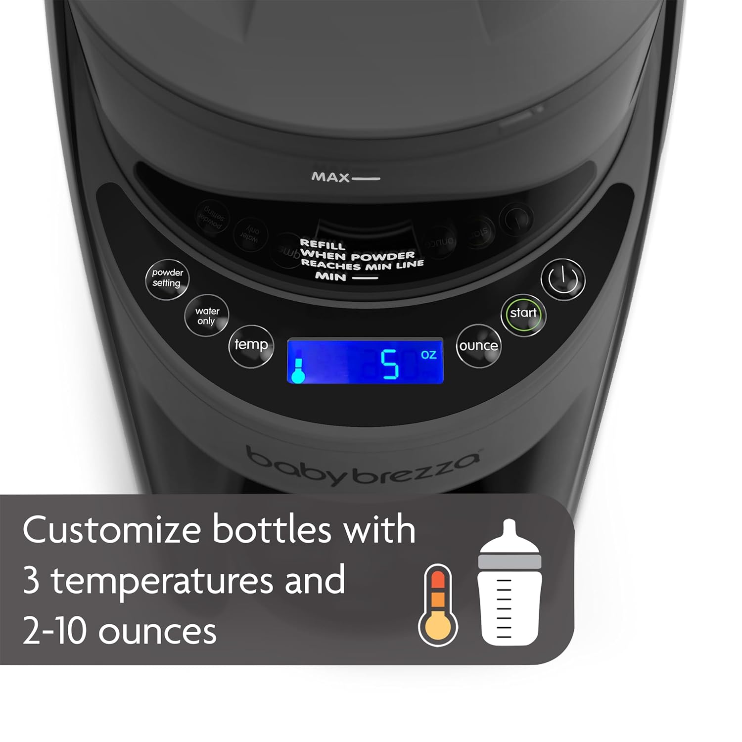 Baby Brezza Formula Pro Advanced Baby Formula Dispenser, Charcoal