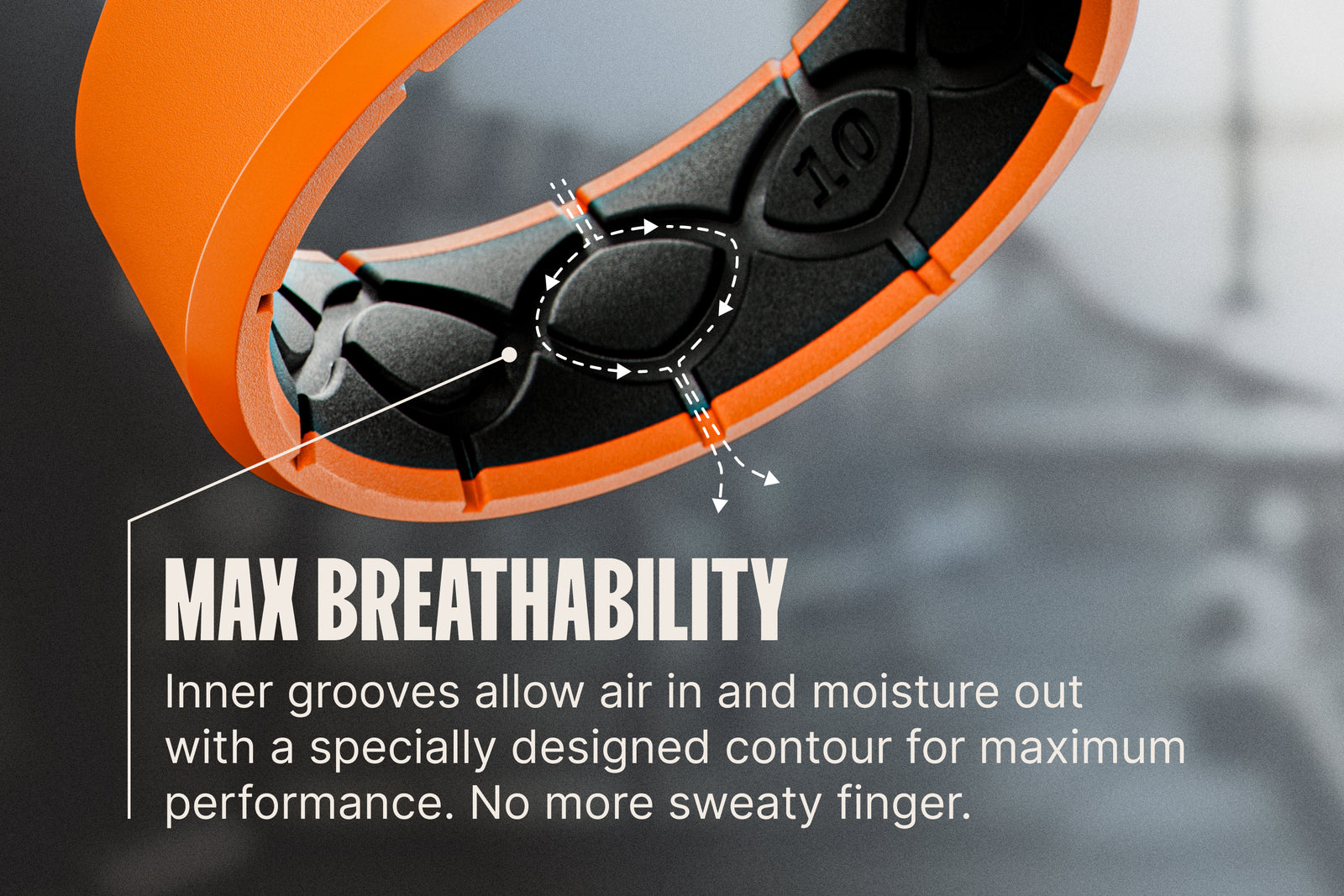 Groove Life Zeus Edge Silicone Ring - Midnight Black