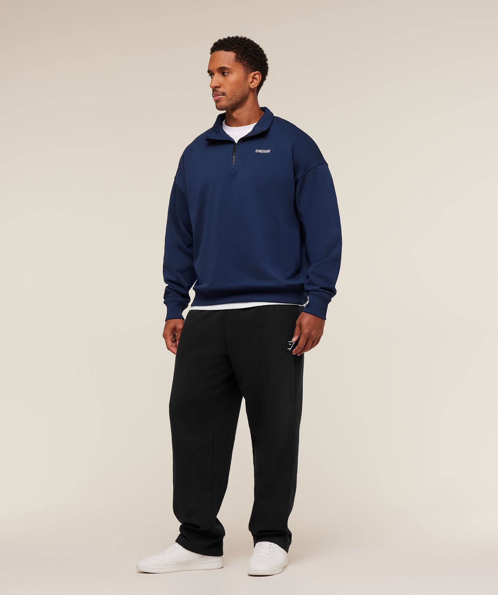 Gymshark Rest Day Sweats 1/4 Zip - Navy | Gymshark