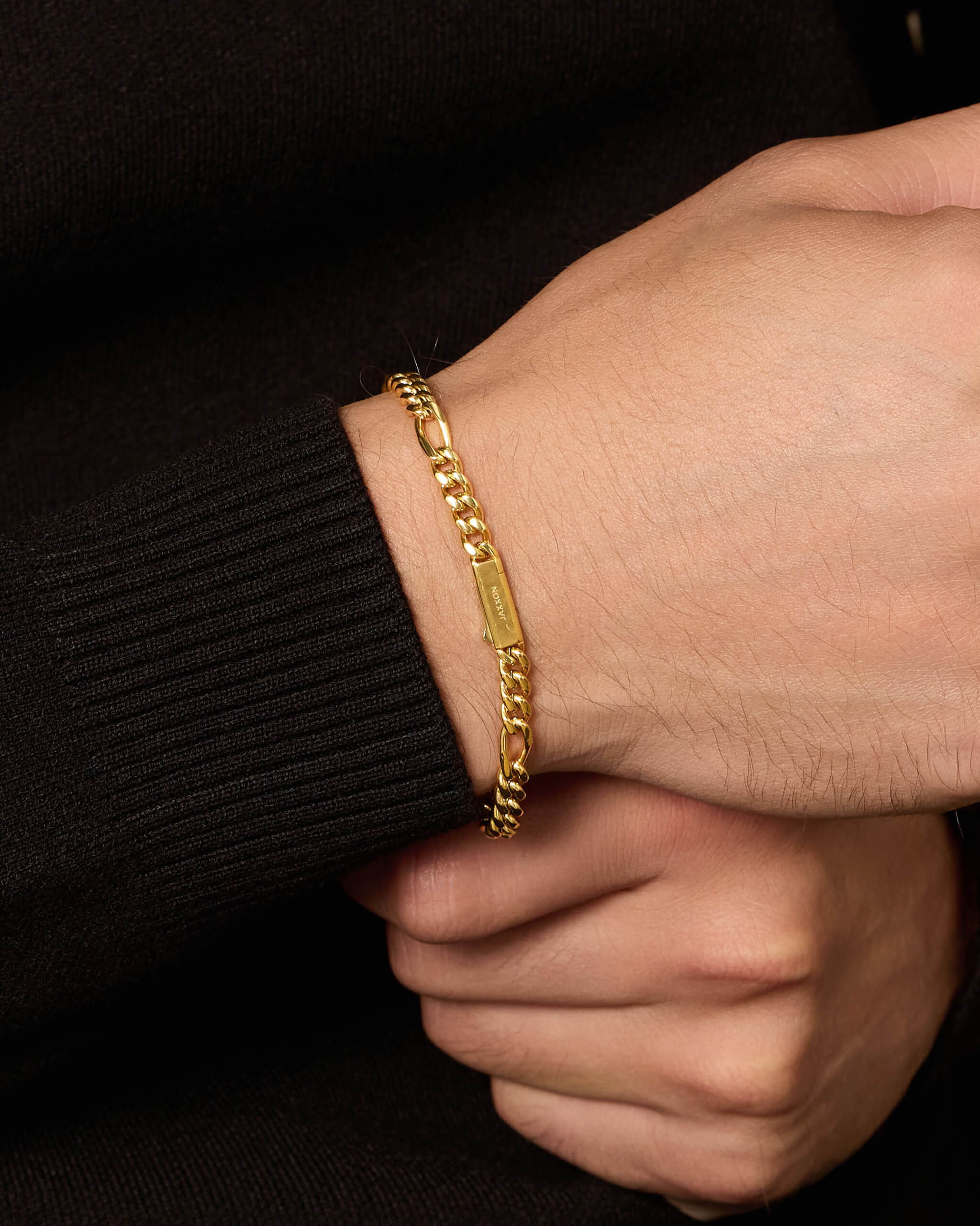 Figaro Chain Bracelet - 5mm - Men's Gold Bracelet - JAXXON