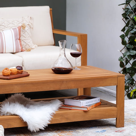 Logan Teak Wood Patio Cofee Table | Cambridge Casual