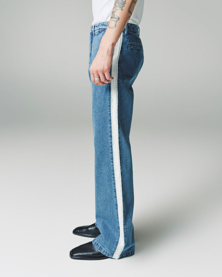 DPTO — Light Blue Enzyme Wash Denim Eternity Trousers