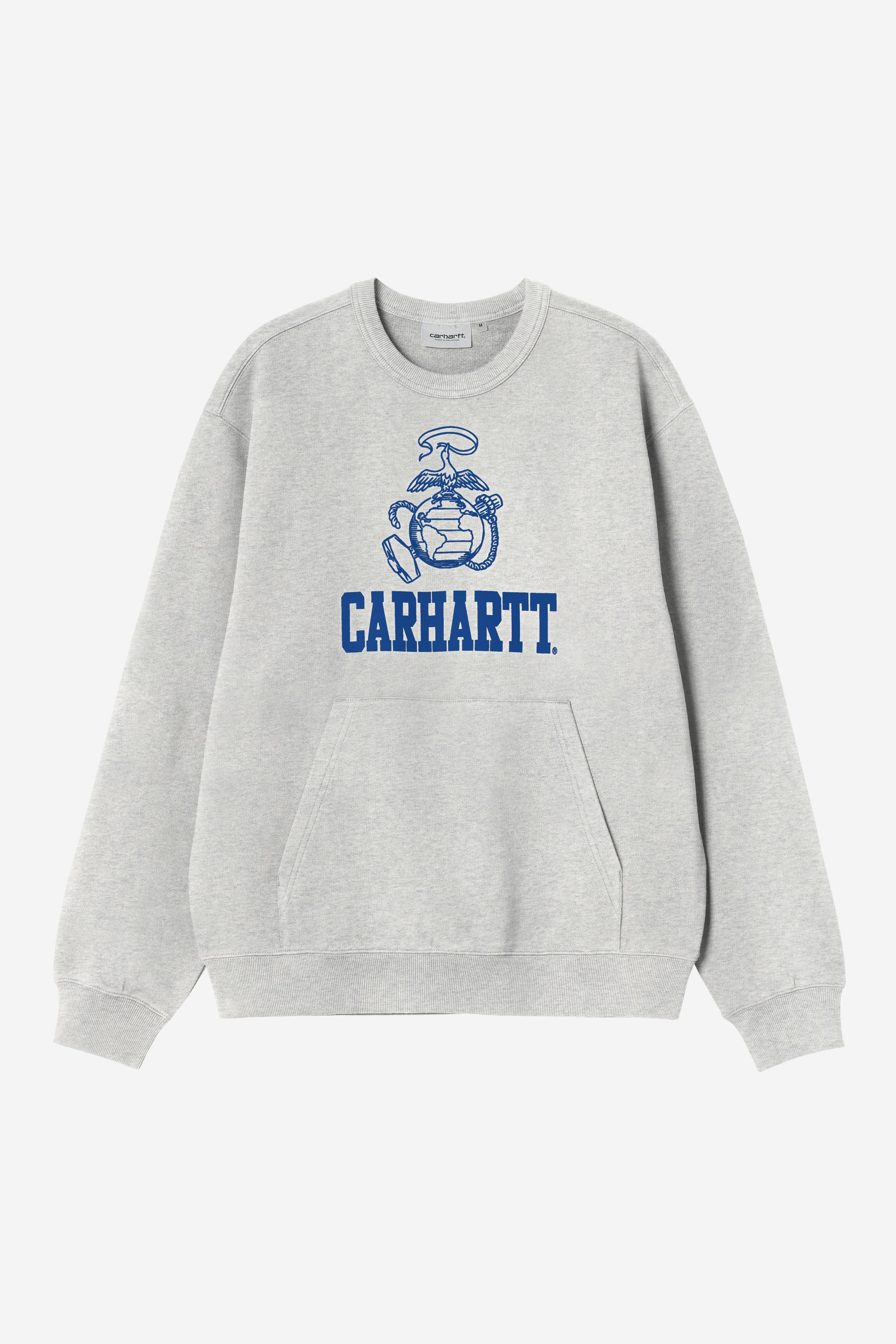 Carhartt WIP Pond Corps Sweatshirt | Ash Heather | Official