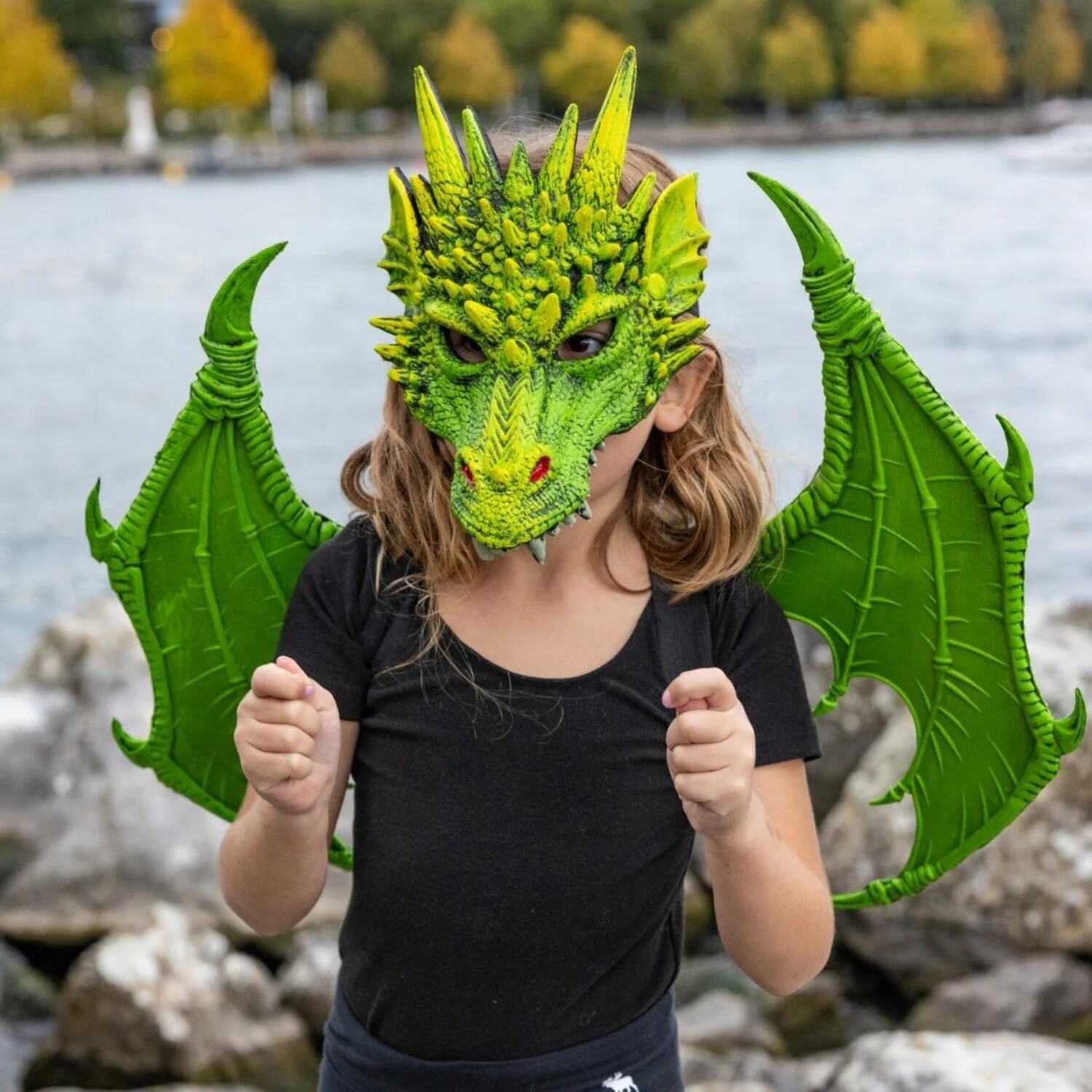 Green Dragon Mask - Mudpuddles Toys and Books