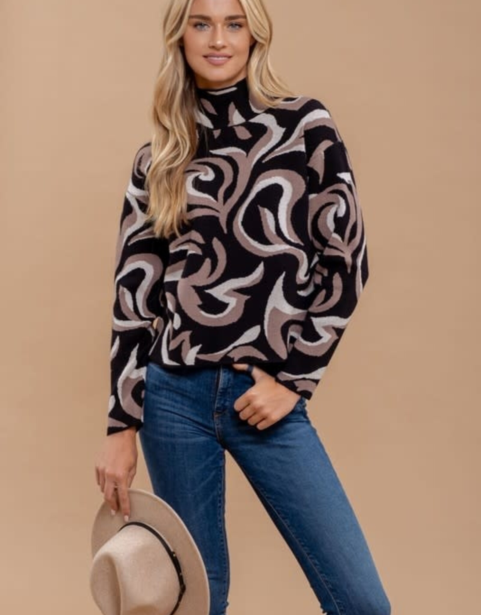 フォクシー シルクカシミヤ Knit Top(Palmier) 40 ロゴ Mosaic Ridge